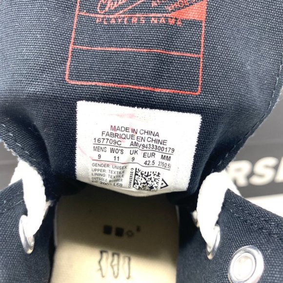 💖MEGA SALE💖CONVERSE Women AdVulc Chuck 70 Hi Top Stripes Black Canvas 167709C - Picture 9 of 9